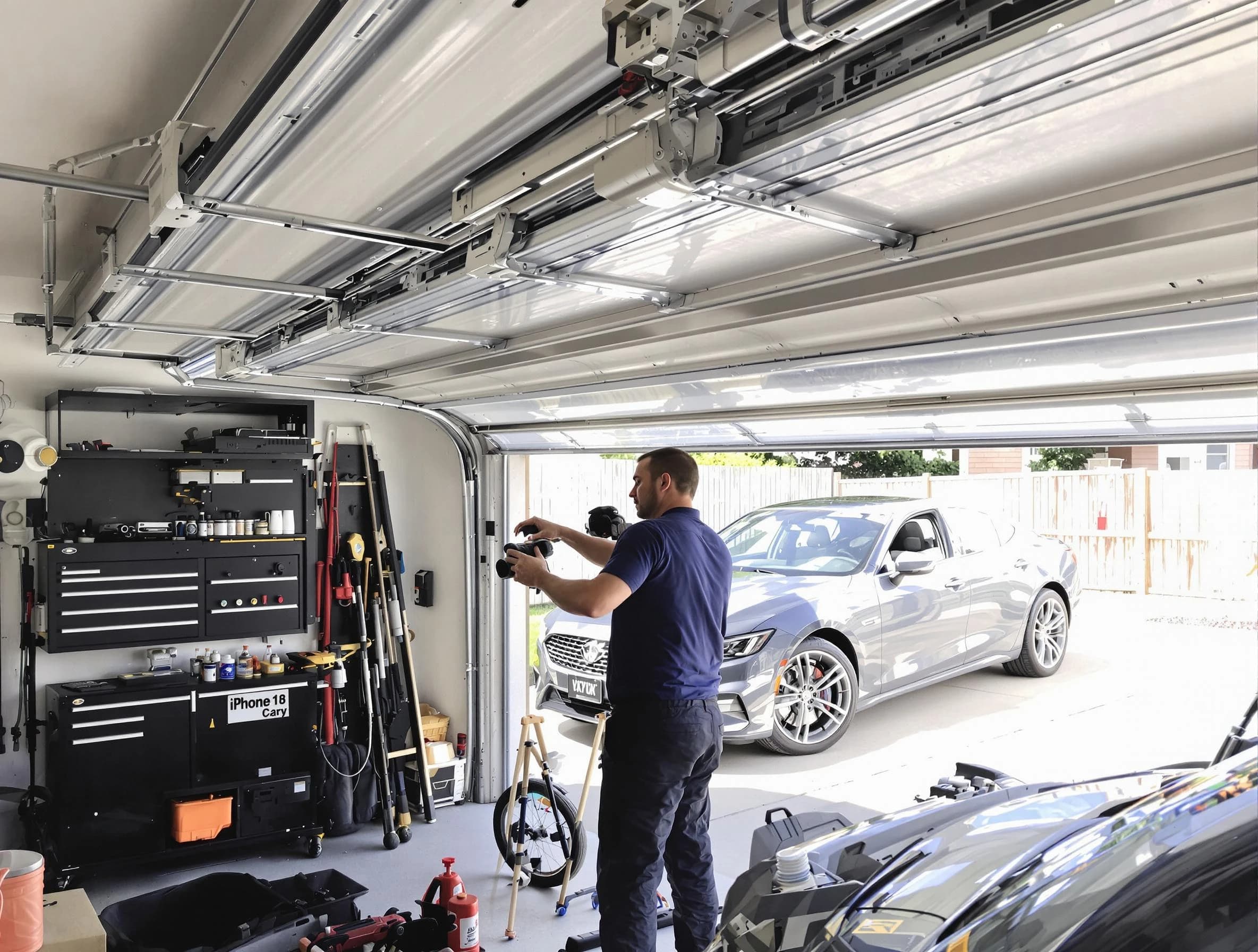 Smyrna Garage Door Repair technician fixing noisy garage door in Smyrna