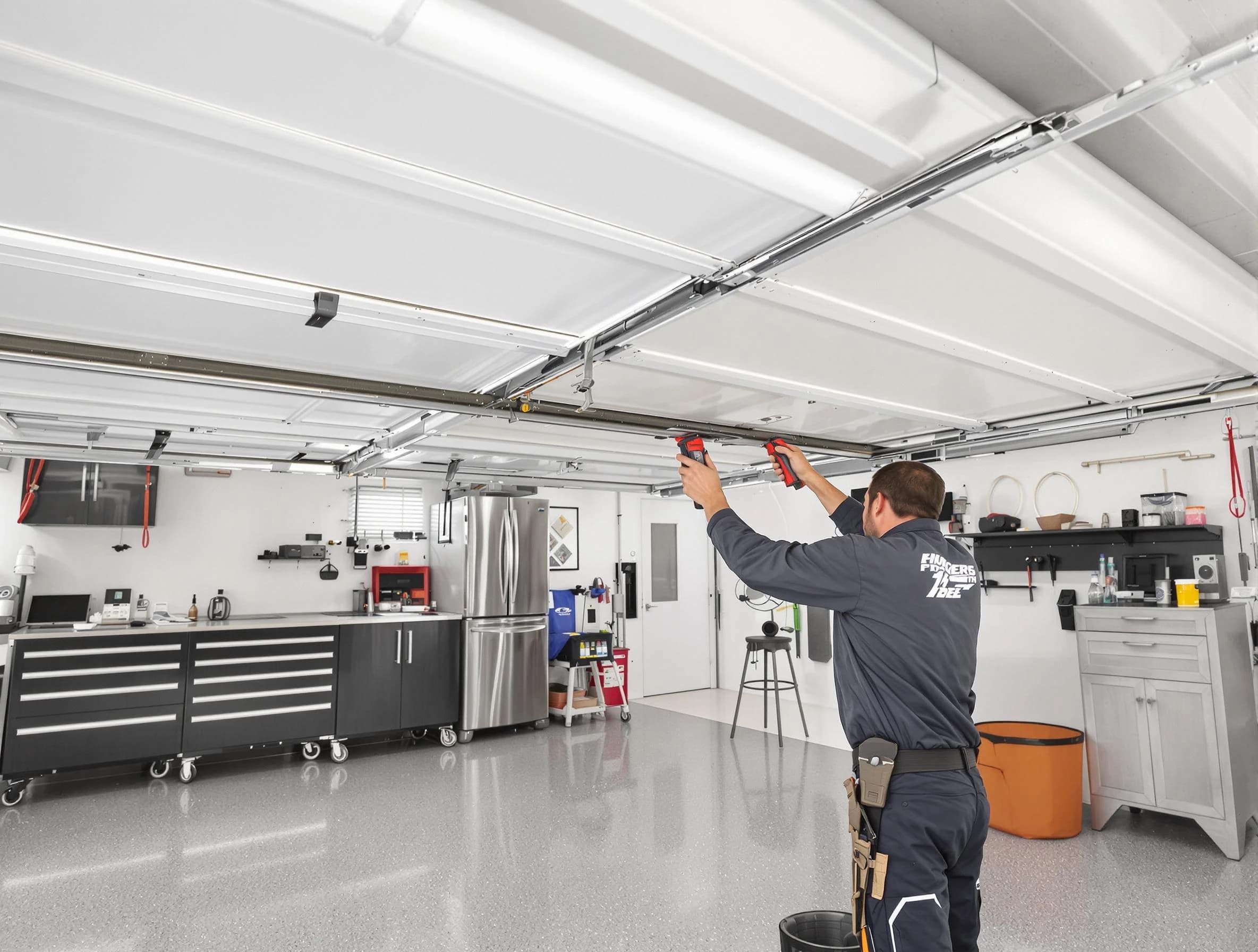 Overhead garage door repair service by Smyrna Garage Door Repair in Smyrna
