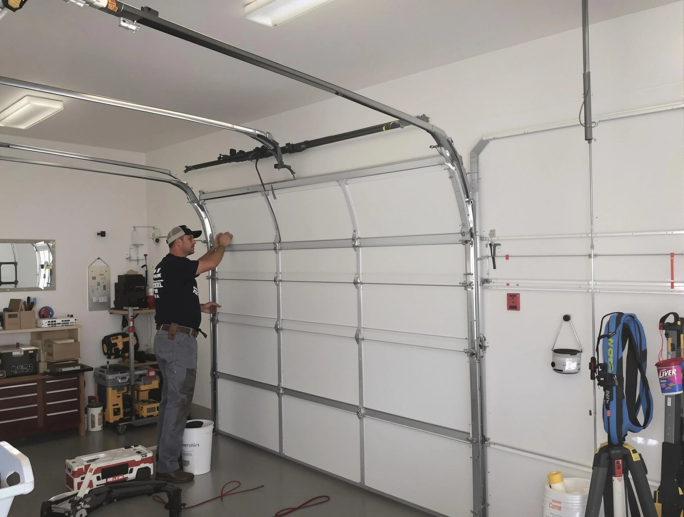 Smyrna Garage Door Repair team installing new garage door in Smyrna
