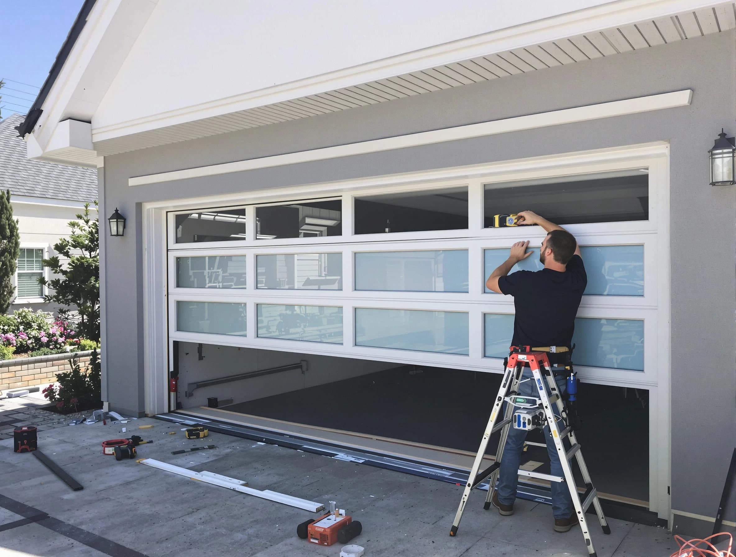 Smyrna Garage Door Repair team performing garage door replacement in Smyrna